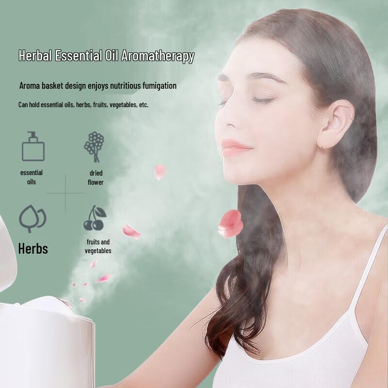 MKS 360° Rotating Nano Hot & Cold Mist Facial Steamer CN Plug (adapter Included)