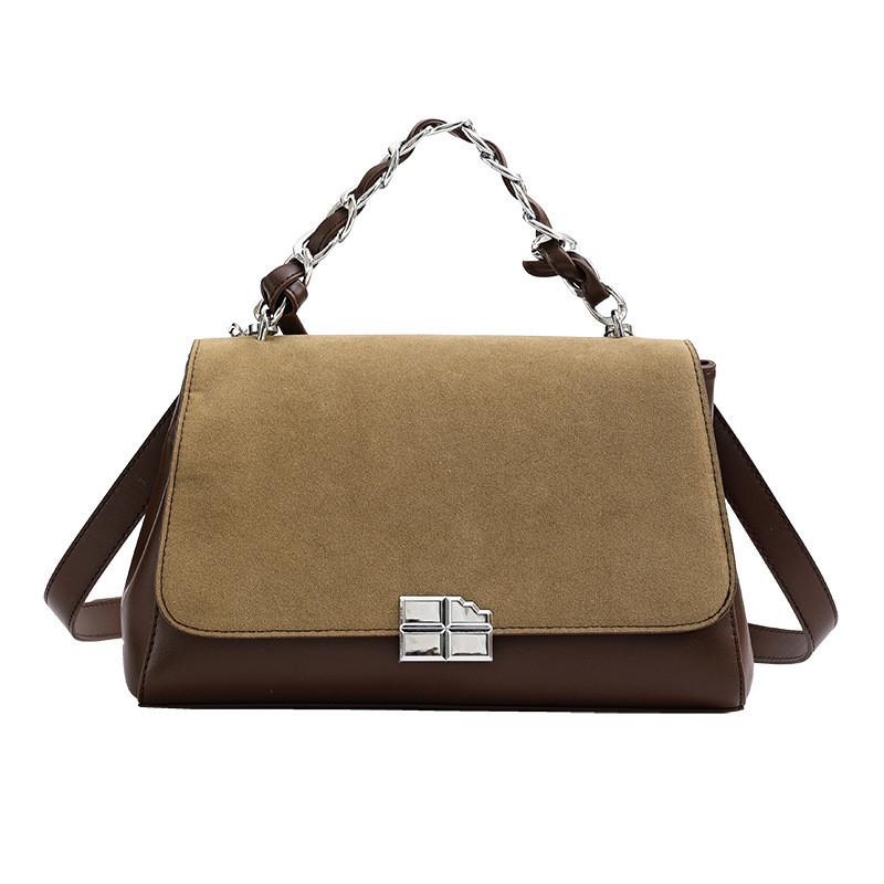 Stylish Pu Leather Tote Bag With Retro European And American Style For Daily Outfit Matching кофейный