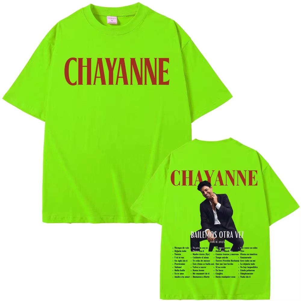 Sänger Chayanne Bailamos Otra Vez Album Tour 2025 T-Shirt Herrenbekleidung 90er Vintage Hip Hop T-Shirt Sommer Tops O-Ausschnitt T-Shirts