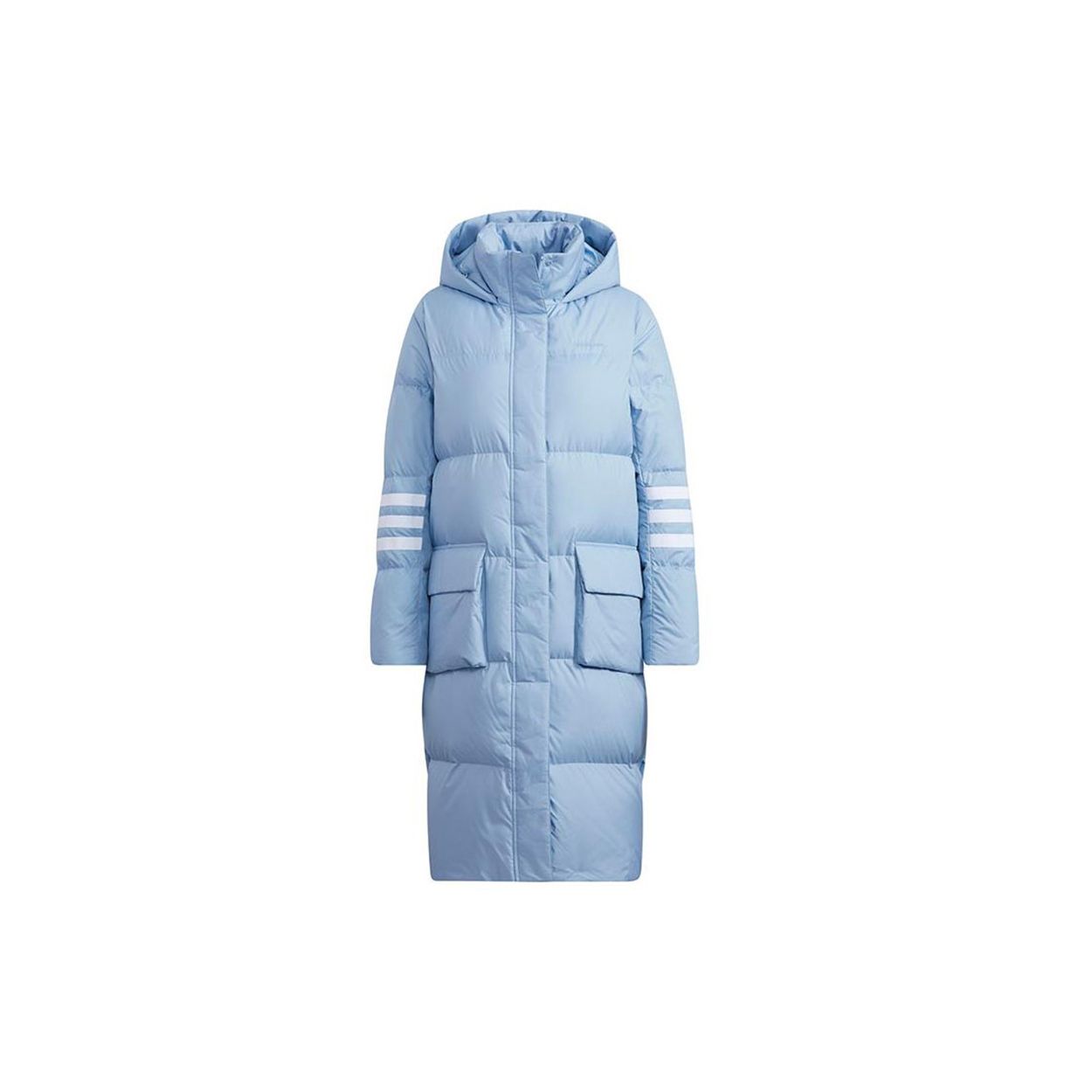 Adidas Classic Warm Lightweight Windproof Down Puffer Jacket Women Navy Blue H18622 L