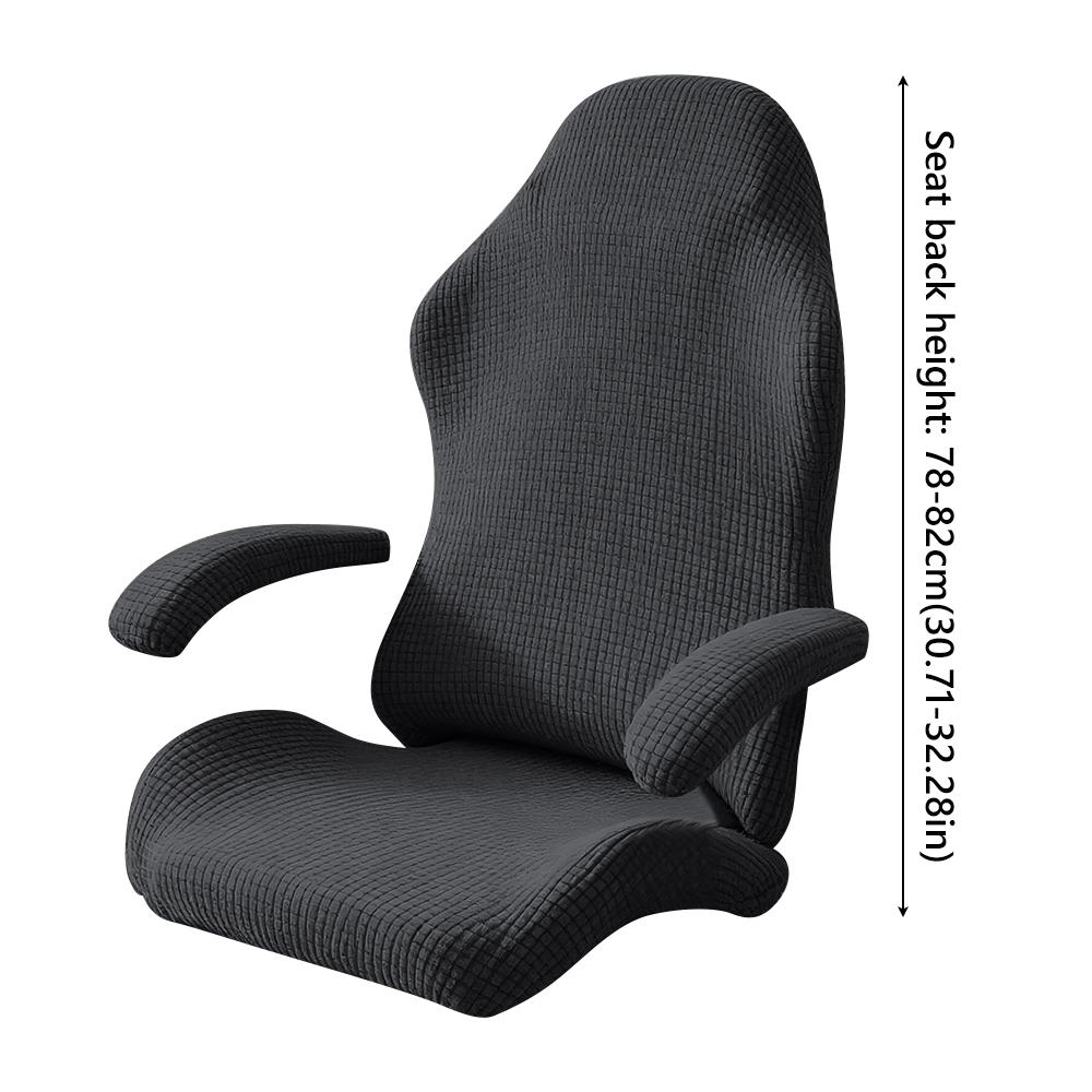 Stretchy Gaming Chair Covers Thicken with Armrest Protection Chair Cover Set Breathable Wear-resistant Seat Protect Cover