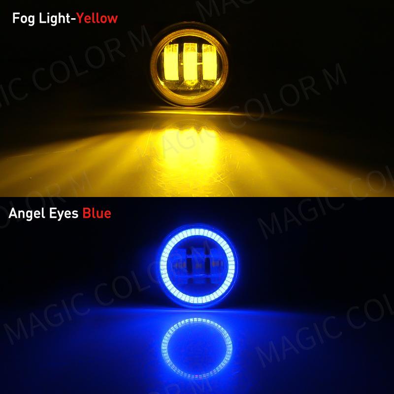 Angel Eye mlhové světlo pro Ford Focus Fusion Fiesta Ranger C-Max Transit Tourneo EcoSport Edge Car DRL mlhová svítilna LED čočka