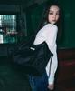 HELENE PARIS Connie Belted Big Shoulder Bag [Nylon Black]