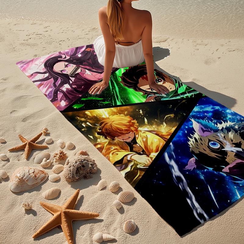 Anime Slayer Adventure  Beach Towel, Super Soft Microfiber, Gift for Her/Him, Birthday, for Pool, Beach, Travel, Home Decor Fan Gifts