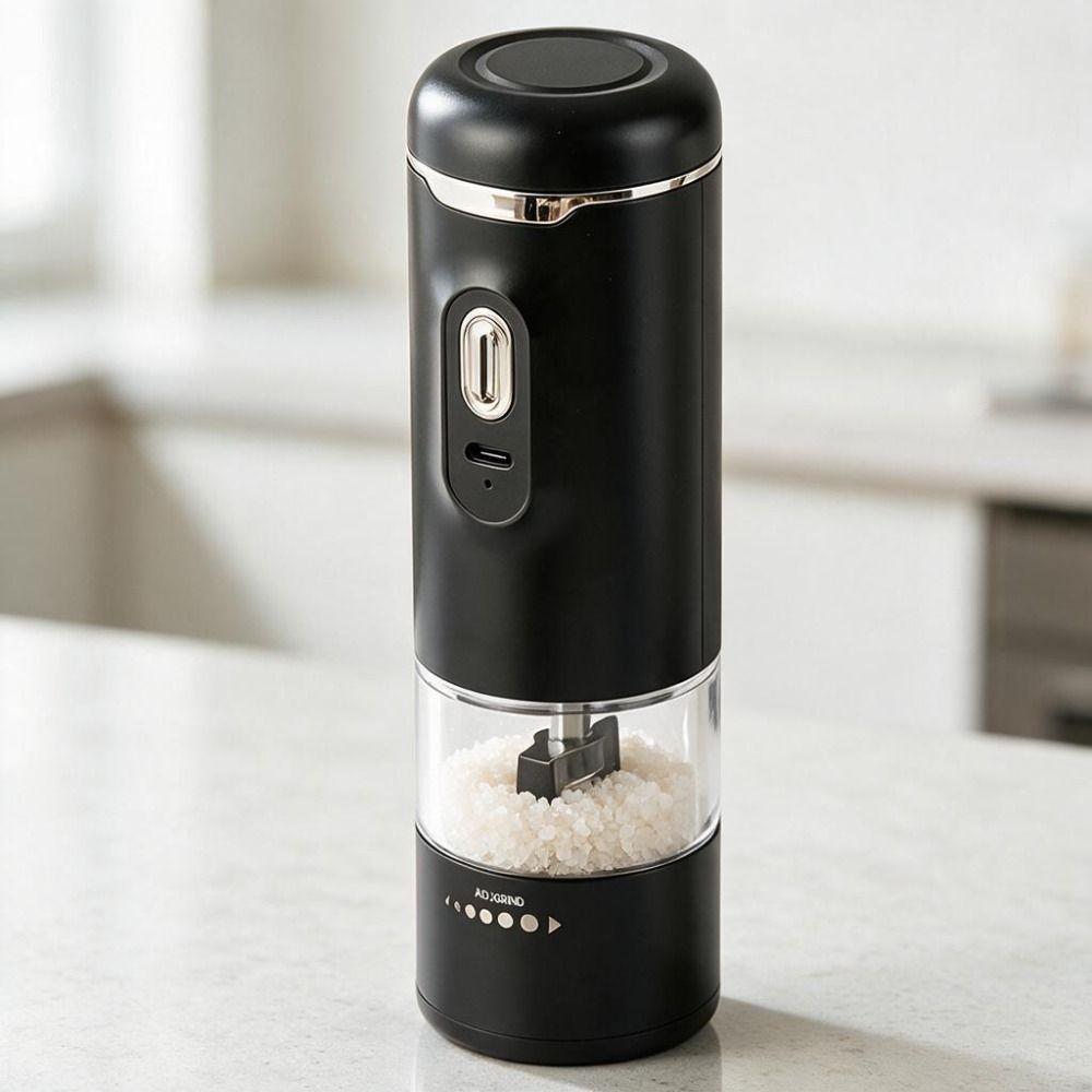 Wireless Electric Salt and Pepper Grinder Adjustable Burr Kitchen Spices Grinding Bottle Steak