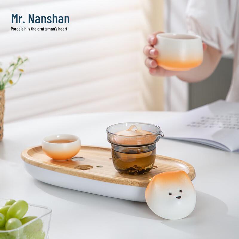 Portable Travel Tea Set (1 Pot, 2 Cups)