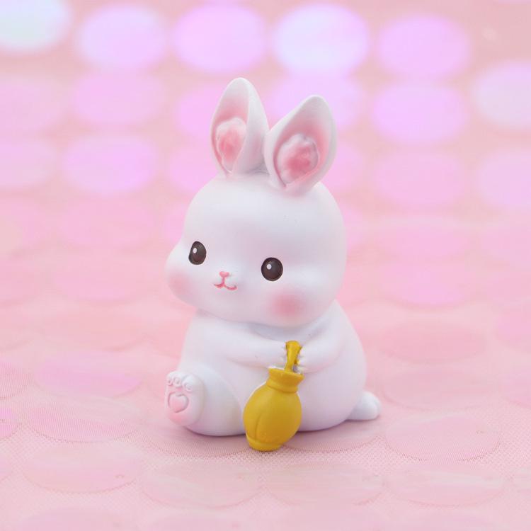 Cute Rabbit Ornament for Car, Desk, or Home Decor