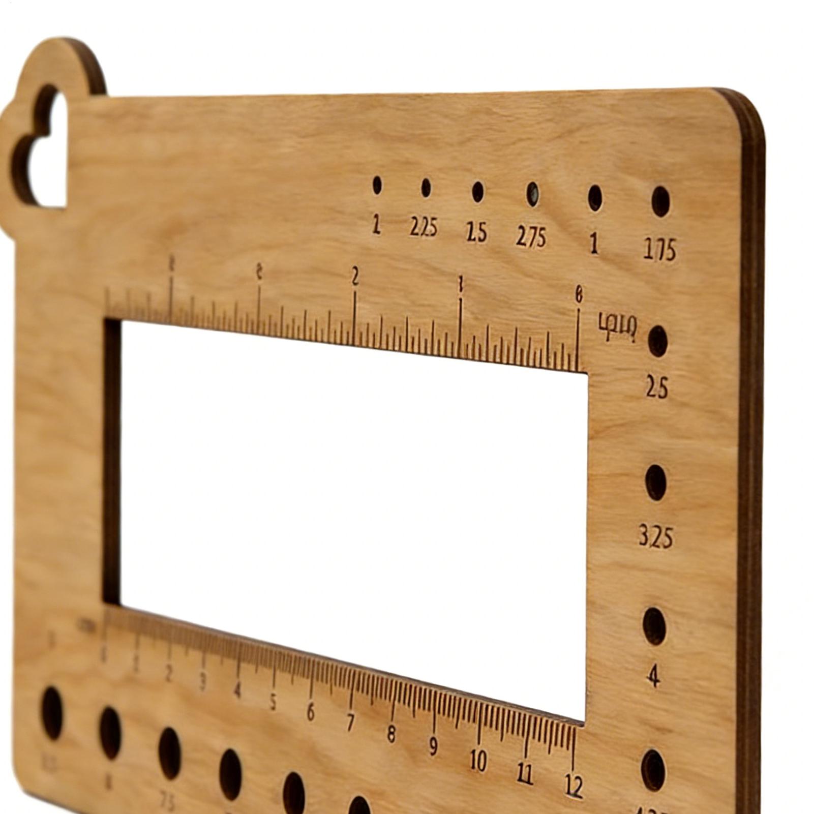 

Wooden Crochet Ruler Convenient Multifunctional Wooden Multi-Size Holes Needle Gauge Yarn Measure For Adults Lovers Family China Mainland