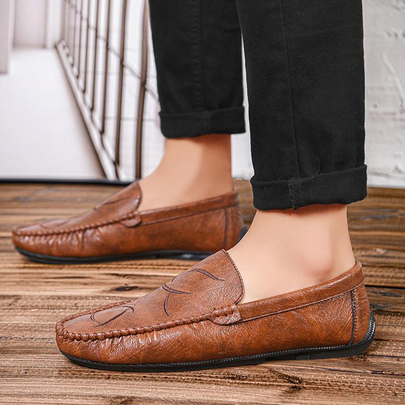 Fashion Hot Sale Loafers Mens Slip on Business Shoes Men Men's Shoes Male Comfortable Driving Shoe Leather Men All-match Casual Shoes