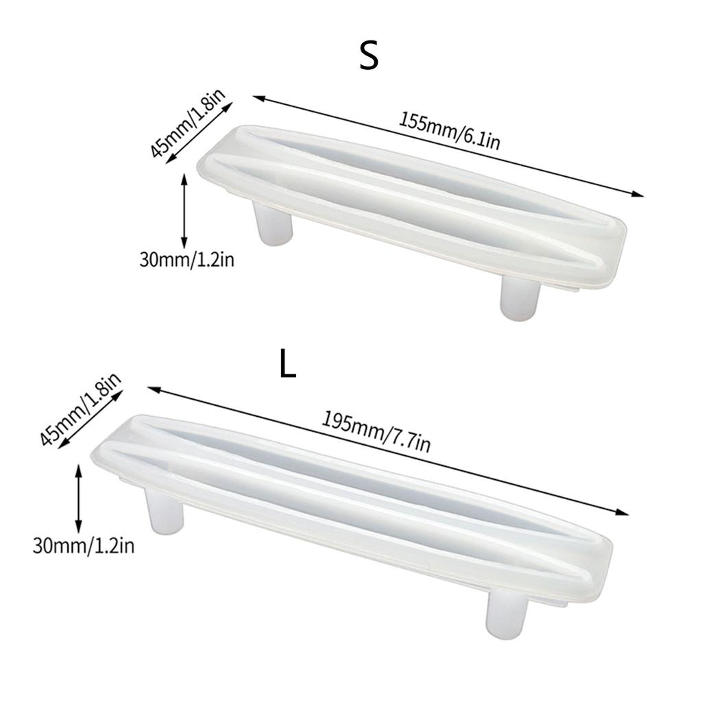 Tablettgriff Harzgussform DIY Untersetzer Tablettgriff Harzform für Servierbrett Schmucktablett Schrank Schrank