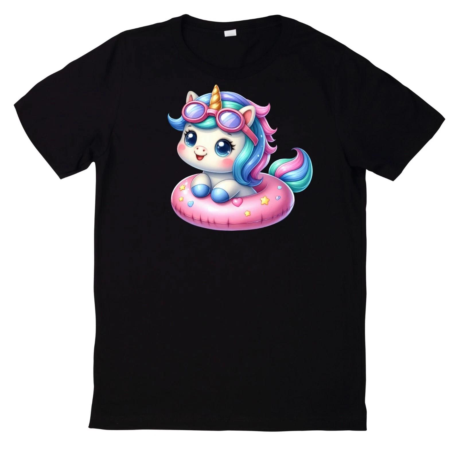 T-Shirt Lustiges Einhorn Poolparty M
