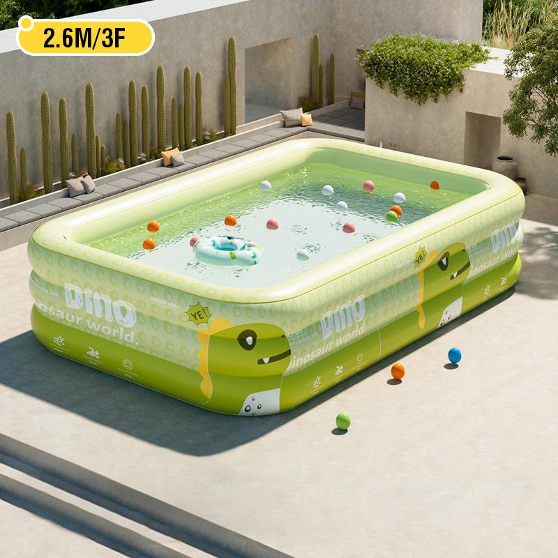 non-toxic 1.5-2.6M PVC Inflatable Swimming Pool Children's Cute Home Outdoor Large Pool for Family for Backyard Baby Indoor Bath Bathtub