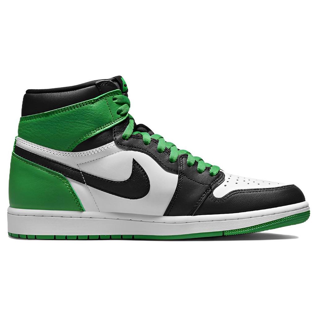 Air Jordan 1 Retro Yüksek OG Şanslı Yeşil Unisex Spor Ayakkabı Siyah Beyaz DZ5485-031