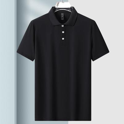 Dm Stor Pikétröja Herr Iskall Siden T-shirt Snabbtorkande Slag Lös Herr Kortärmad Enfärgad Herrkläder