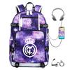 Football Printed Student Backpack Multifunctional Usb Interface Large Capacity Leisure Travel Backpack