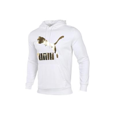 Puma Gold Label Kapuzenstrick Locker Atmungsaktiv Hoodie Herren Tops Weiß 595907-92