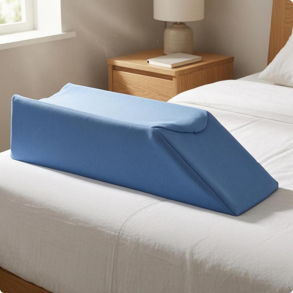 Leg Raised Cushion Foam Pillow Removable Washable Cover Adult Sshape Wht