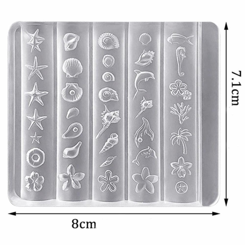 Reusable Silicone Nail Art Molds Transparent Reusable Nail Silicone Mold  for Nail Decoration Art 1