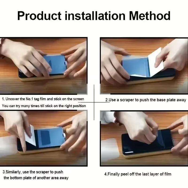 3 pacotes de protetores de tela de filme de hidrogel para iPhone 16 15 17 14 13 12 11 Pro Max Plus 13 12 Mini XR XS anti-arranhões e inquebráveis