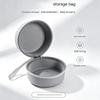 Gray Electronic Accessory Carrying Case with PU and EVA Shell, Handle Strap and Two-Way Zippers for Speaker Devices, Chargers and Cables