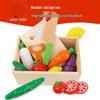 Qie Qie Le Kids' Educational Wooden Kitchen Toy Set: Magnetic Fruits & Vegetables for Ages 4-6