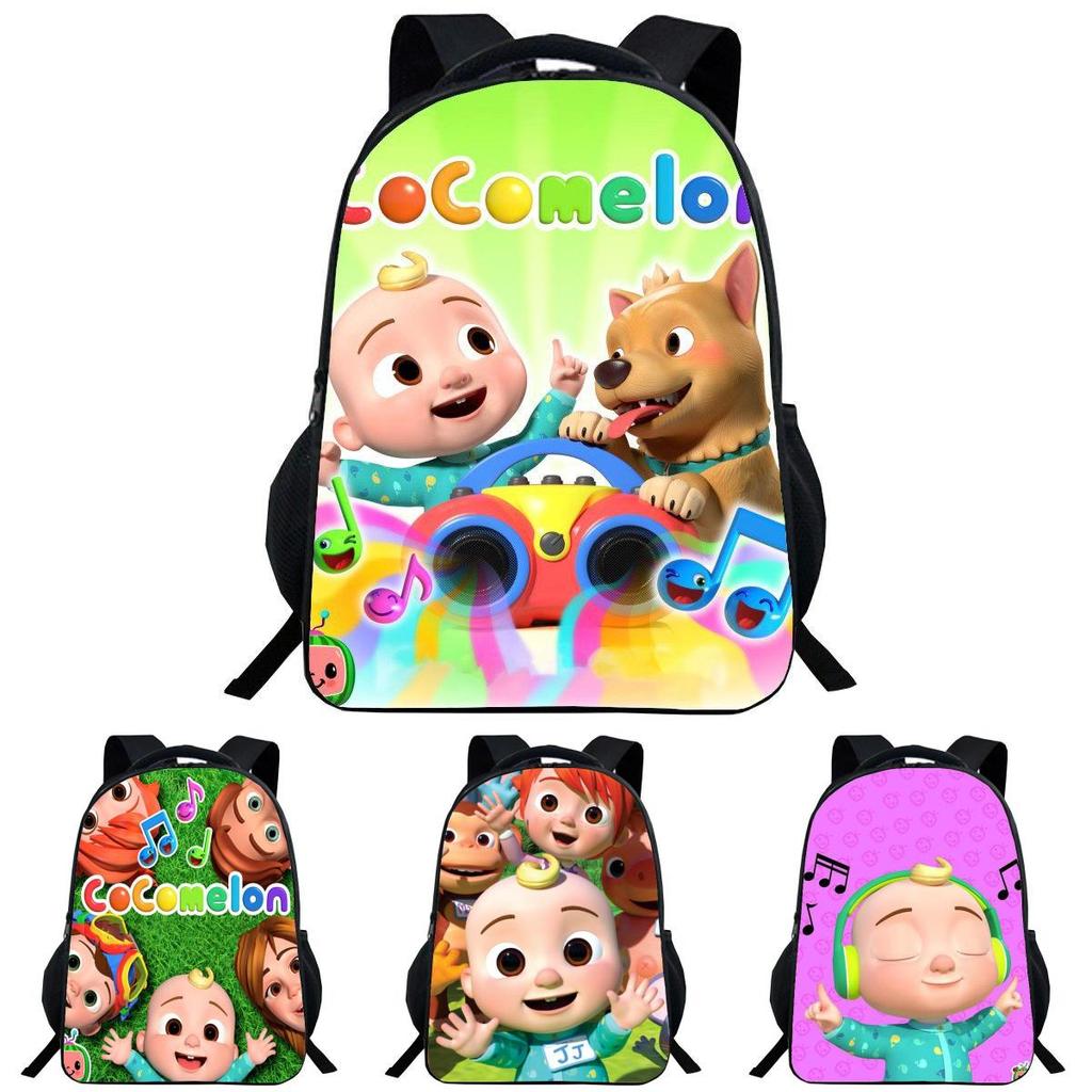 Cocomelon Backpack Children School Bags Durable Cartoon Lankybox Schoolbag For Kids