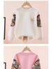 Girls' White Long Sleeve Sweatshirt - Spring Fashionable Top for Children