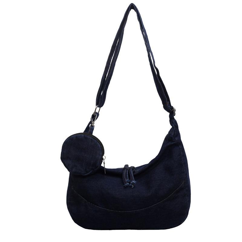 Denim Dumpling Bag Bag Female New Simple Solid Color Ladies Shoulder Crossbody Casual Lightweight Girl Bag