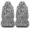 Coprisedili Auto Stampa Leopardo e Ghepardo Grigio Scuro Nero 2 Pezzi Protezione Sedile Anteriore Coprisedili a Secchiello Accessori Auto Universali