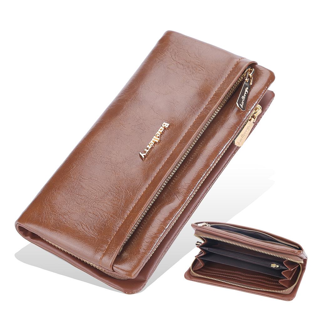 Baellerry Women's Long Wallet: Korean Style Clutch with Multi-card Slots and Mobile Phone Holder.