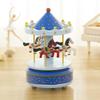 6 Colors Wooden Music Box Toy Child Baby Game Home Decor Carousel Horse Music Box Christmas Wedding Birthday Gift
