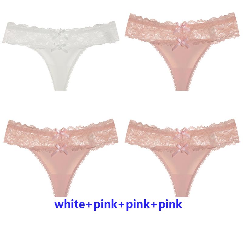 4Pcs/Lot Sexy Lace Panties Women Low-waist Briefs Female Hollow Out Underwear Intimates G String Ladies Lingerie Underpants