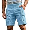 Pantaloncini Cargo Casual Leggeri da Uomo Vita Elastica Design Multi Tasche Tessuto Resistente Cavallo da Cinque Pollici Pantaloncini Estivi