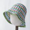 2025 New fashion Style bucket hat Multicolor Foldable Sun Crochet Hat For Beach, Travel And Vacation handmade straw hat