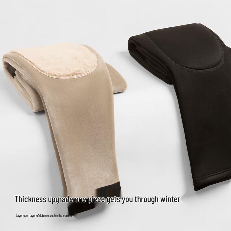 HLA Women's Thick Thermal Leggings with Wool Patch