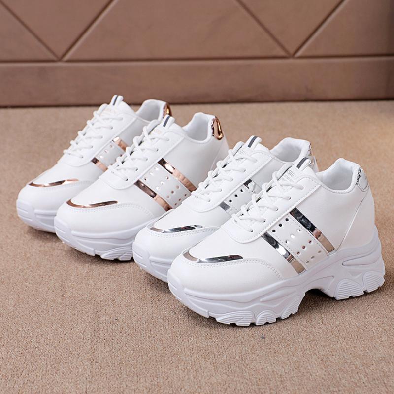 Women's Sneakers Summer Wedge Casual Shoes PU Leather Lace Up 2024 Womes Anti-slip Vulcanized New Outdoor Sneakers