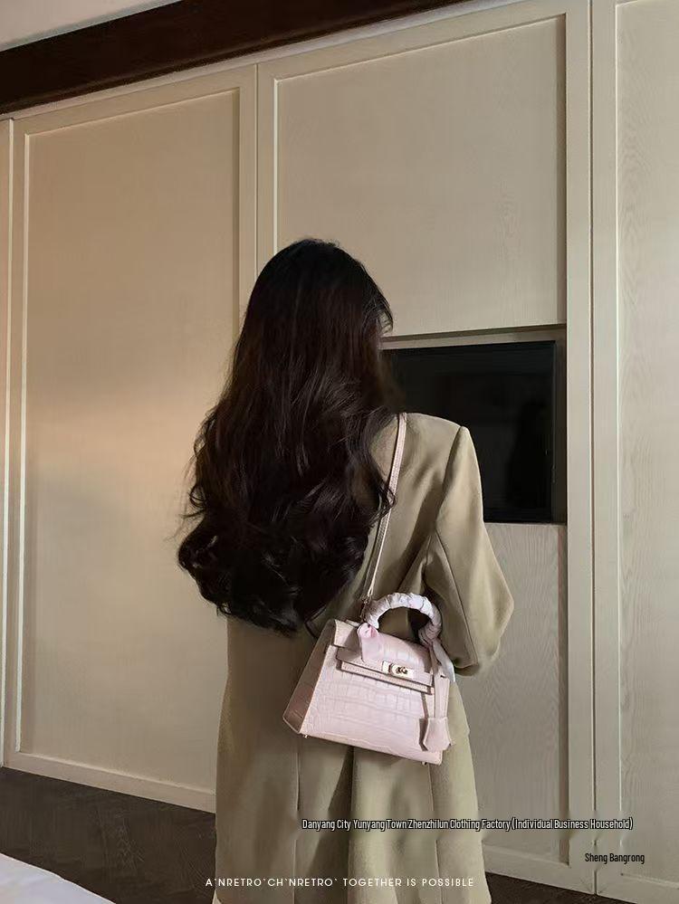 Versatile Kelly Bag: Luxury Textured Handbag for All Seasons - Women's Fashion, Casual Style