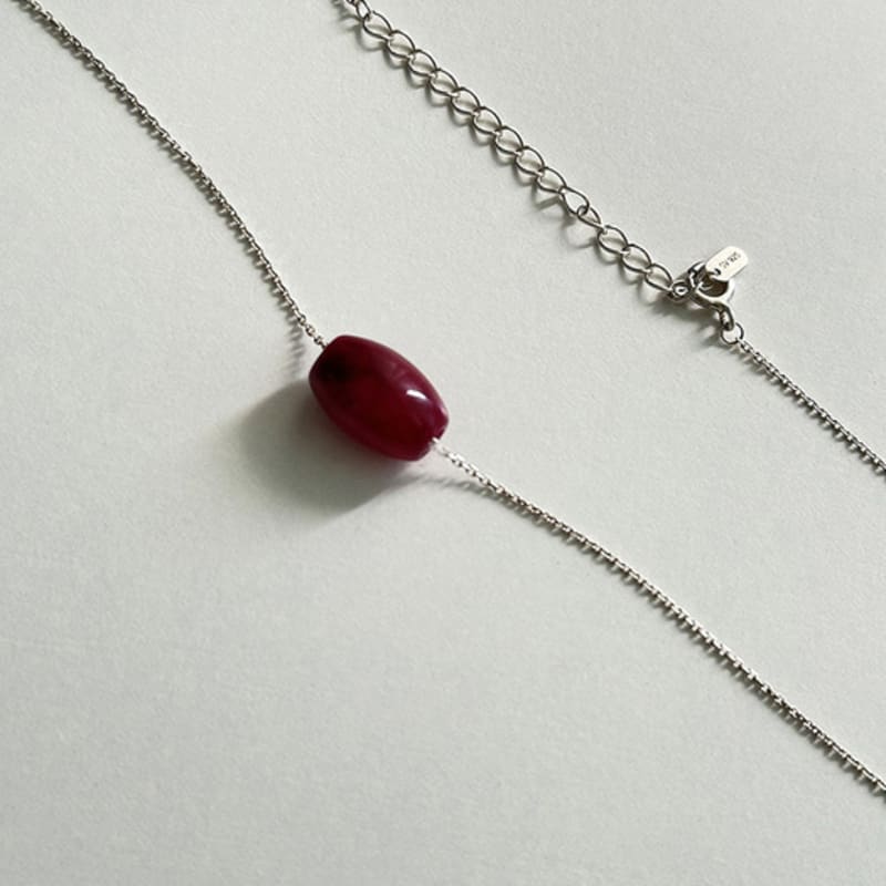 Mosxe [925silver] Jelly Bean Necklace