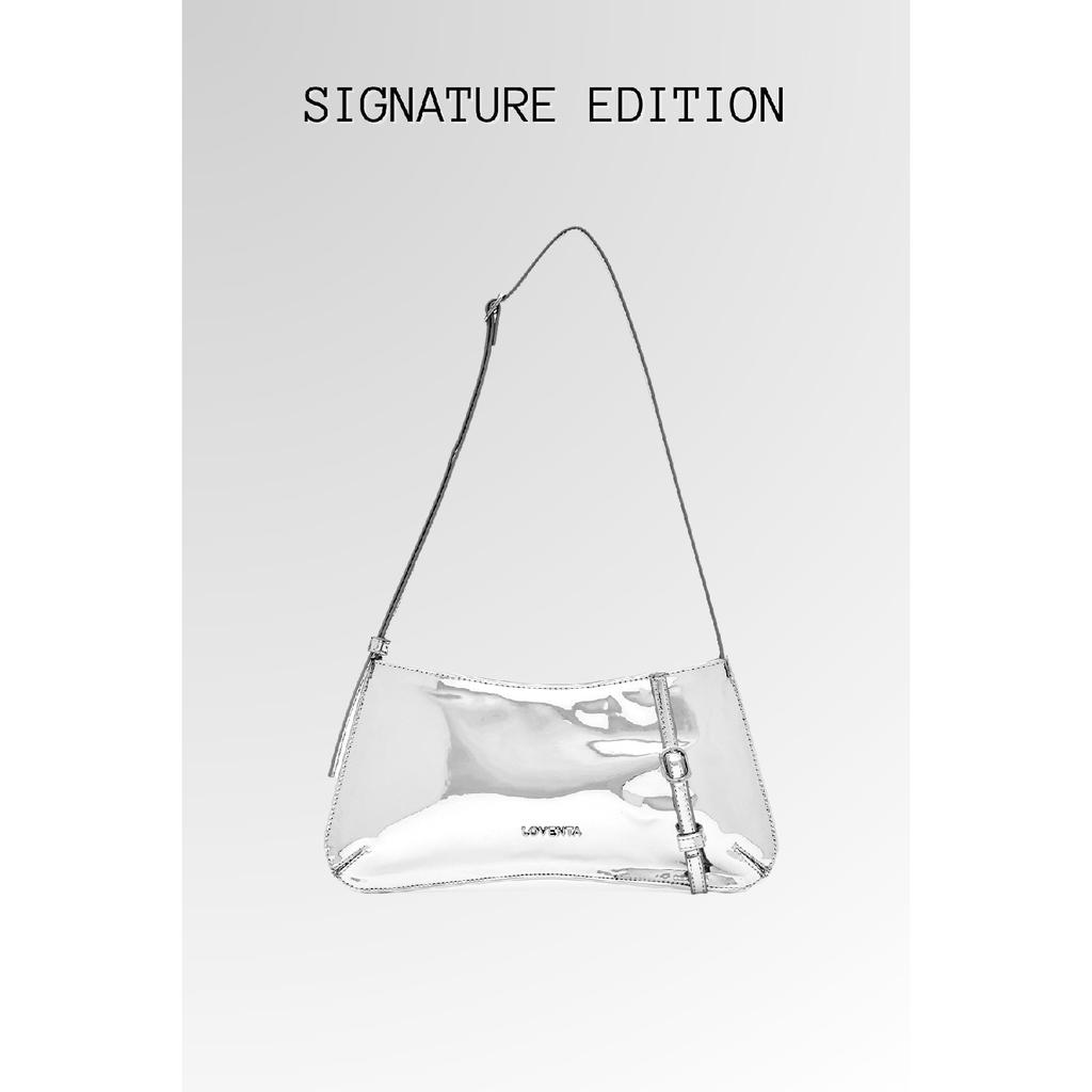 Ζώνη λεπτομερή τσάντα ώμου Dark Claret Red Eleanor