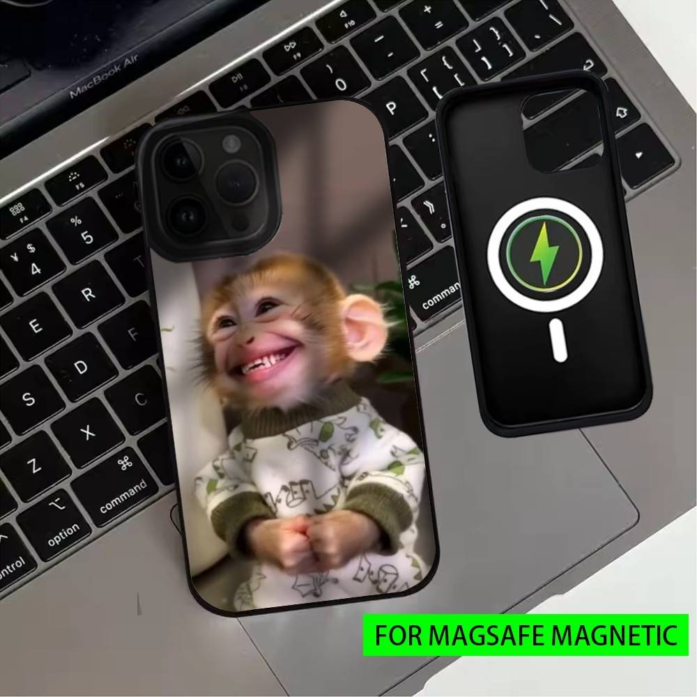 Cute F-Funny M-Monkey Phone Case For iPhone17,16,15,14,13,12,11 Plus,Pro Max Magnetic For Magsafe Wireless Charging