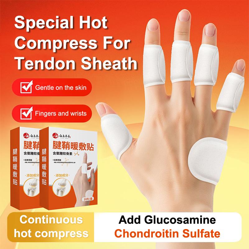 10 Pcs/Box Tendon Sheath Heat Compress Patch Finger Wrist Joint Care Sticker