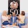 50th Birthday Door Banner Decorations for Women, Rose Gold Happy 50 Birthday Door Cover Sign Party Supplies, Fifty Year Old Bday Photo Props Decor