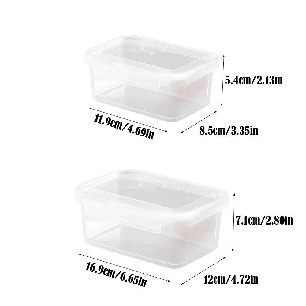 Portable Clear Refrigerator Storage Box Sealed Stackable Trasparent Crisper Rectangular Fresh-Keeping Box