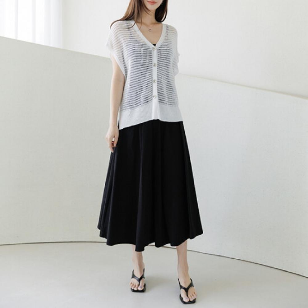 Dedra Linen Cardigan Vest Vef3002