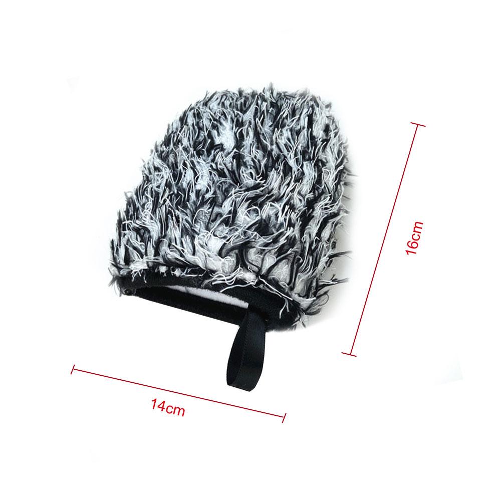 Microfiber Car Wash Glove Double-Side Finger Pocket Car Wheel Wash Mitt for Car Cleaning Auto Detailing Washing Accessories