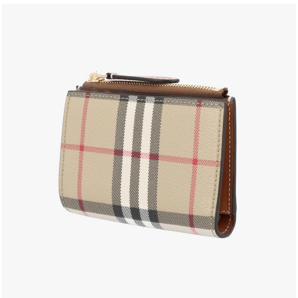 Burberry 8094455 A7026 Vintage Check Zip Bifold Wallet