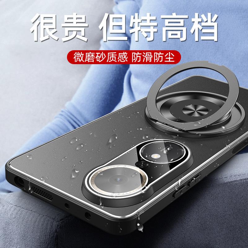 Applicable To Honor Play 11Plus Mobile Phone Case Metal Matte Rotating Bracket with Its Own Lens Film All-inclusive Anti-drop Cover