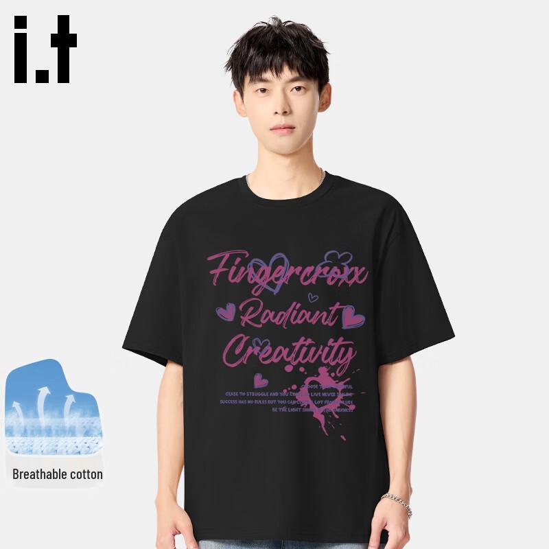 

Fingercroxx IT Men s Pure Cotton Short Sleeve T-Shirt M