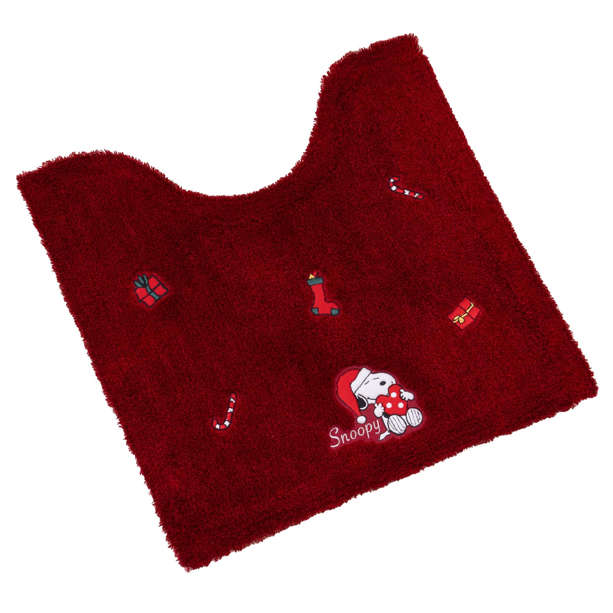 

Senko Snoopy Happy Christmas Toilet Mat, Approximately 60 x 60 cm, Red, Character Snoopy 18835