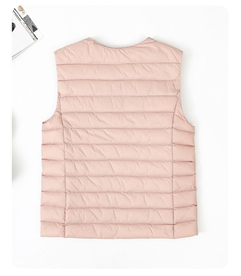 Dámská lehká péřová bunda 2025 slim fit s krátkým kulatým výstřihem - Hřejivá 90% kachní peří